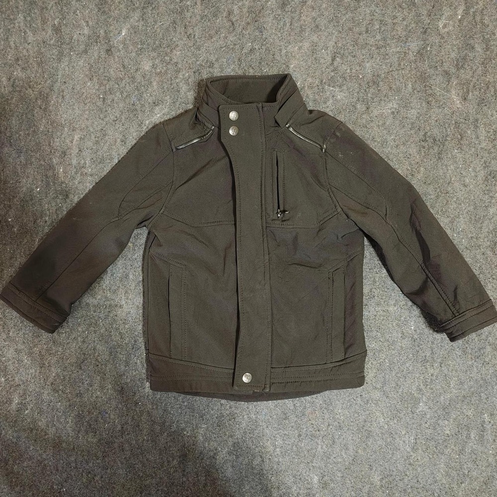 Urban Republic Kids Khaki Softshell Moto Jacket Olive Green Size 4T